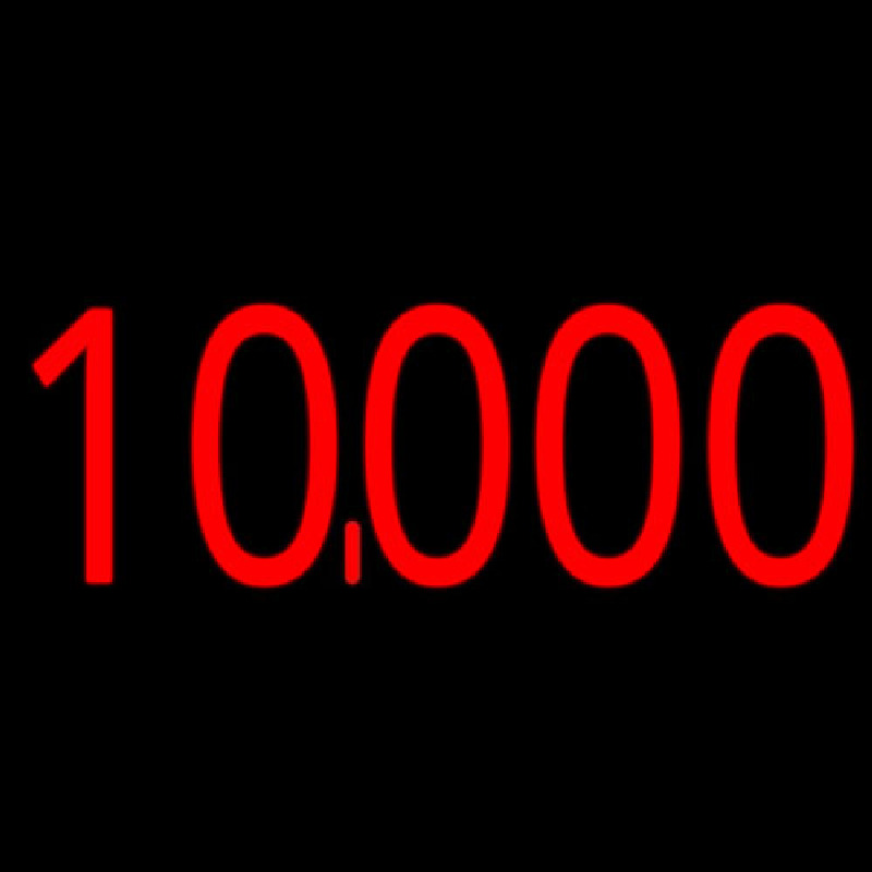 10000 Red Enseigne Néon