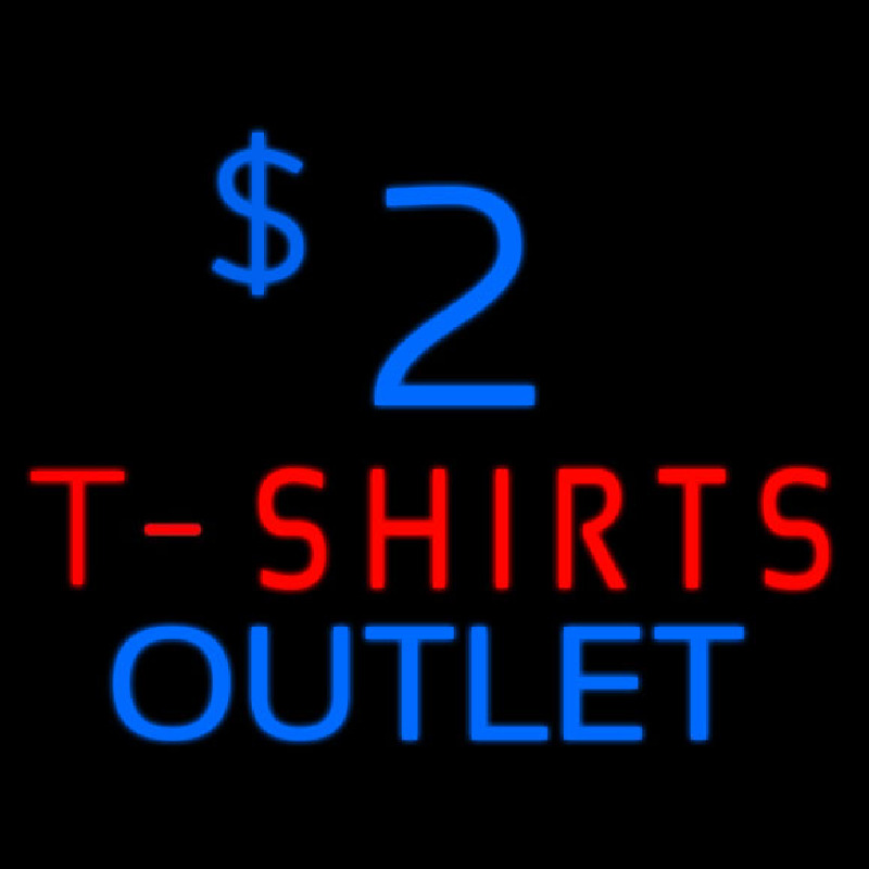 2 T Shirt Outlet Enseigne Néon