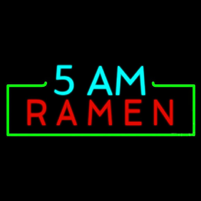 5 Am Ramen Enseigne Néon