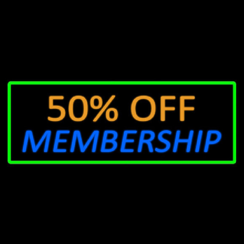 50 Off Membership Enseigne Néon