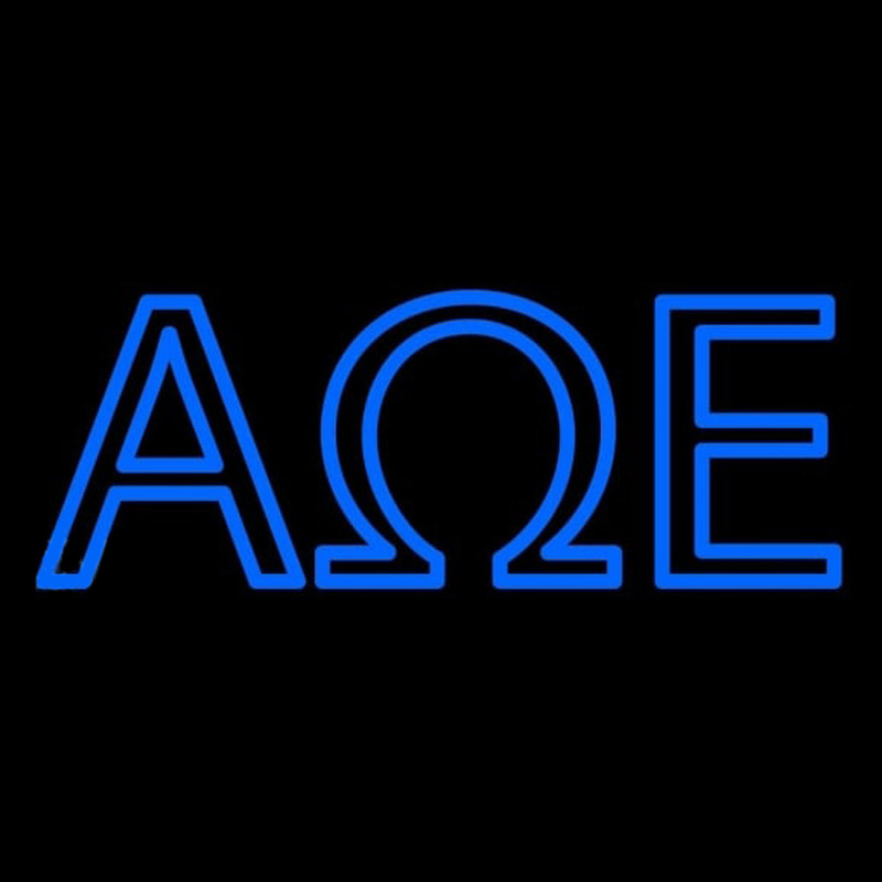 Alpha Omega Epsilon Enseigne Néon