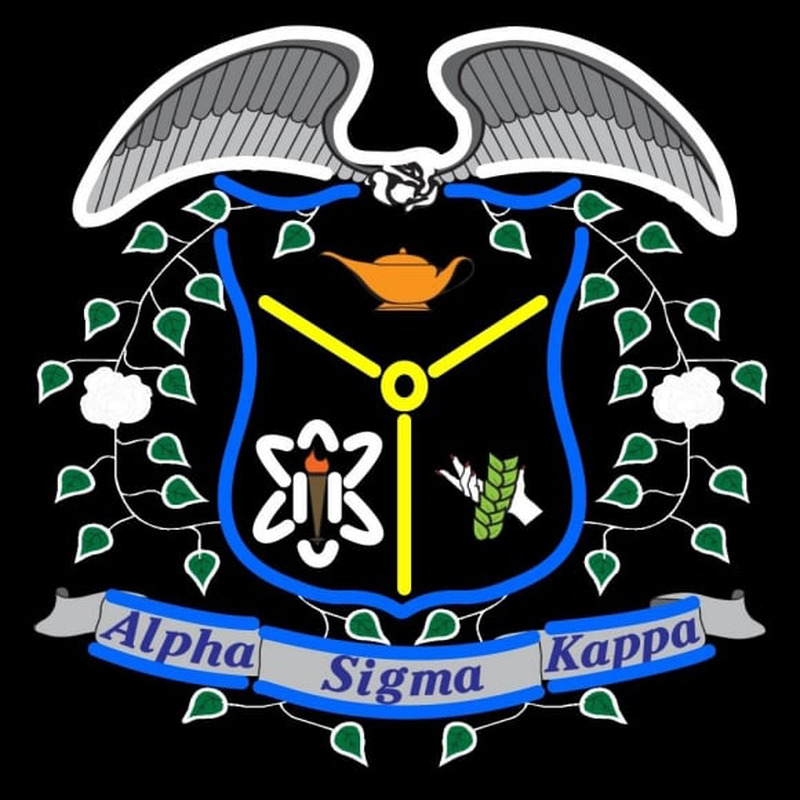 Alpha Sigma Kappa Logo Enseigne Néon