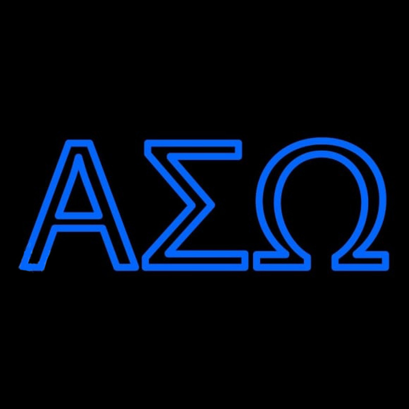 Alpha Sigma Omega Latina Greek Enseigne Néon