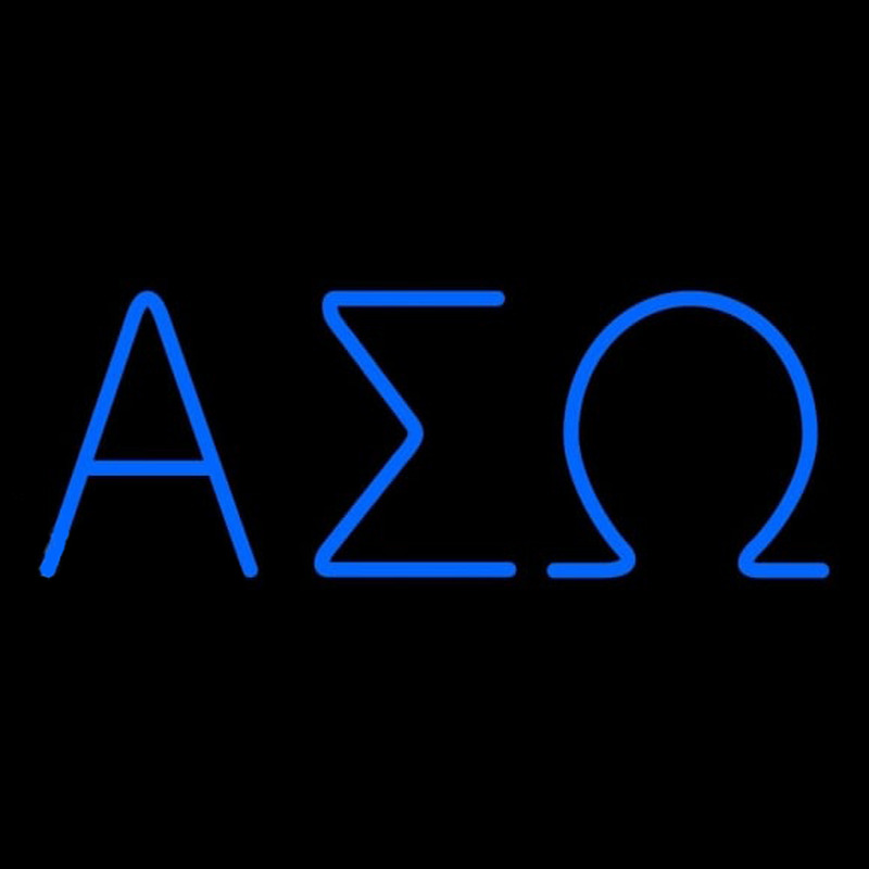 Alpha Sigma Omega Latina Greek Enseigne Néon