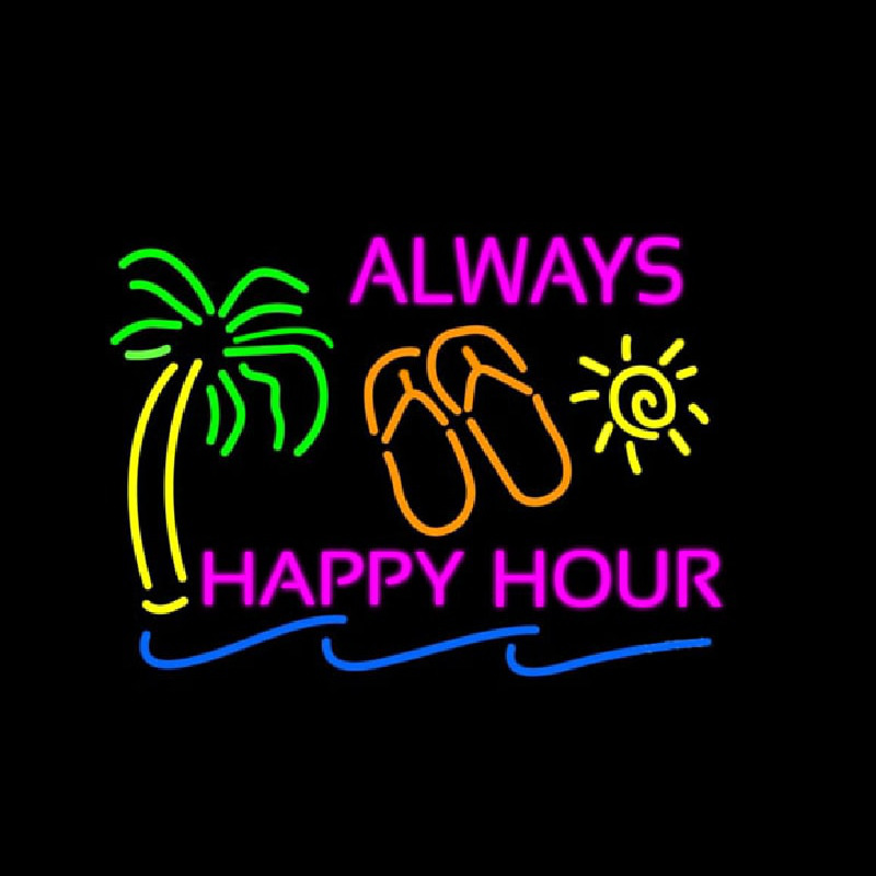 Always Happy Hour Enseigne Néon