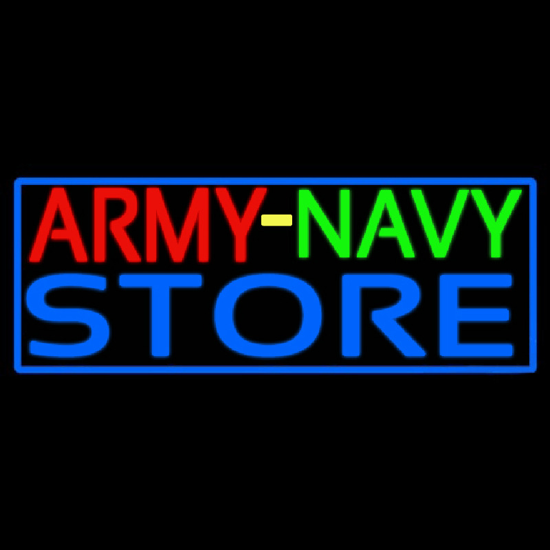 Army Navy Store With Blue Border Enseigne Néon