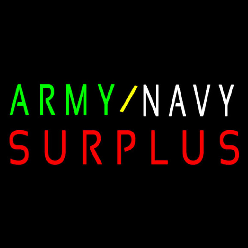 Army Navy Surplus Enseigne Néon