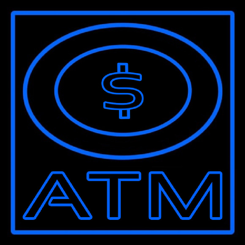 Atm With Dollar Symbol Enseigne Néon