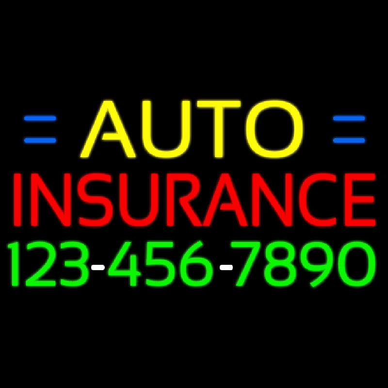 Auto Insurance With Phone Number Enseigne Néon