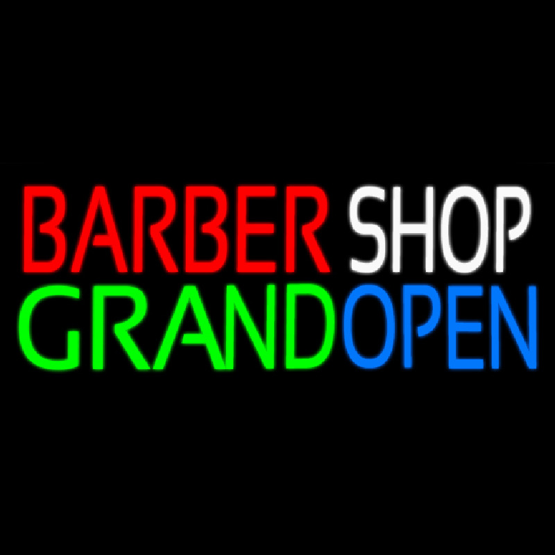 Barber Shop Grand Open Enseigne Néon