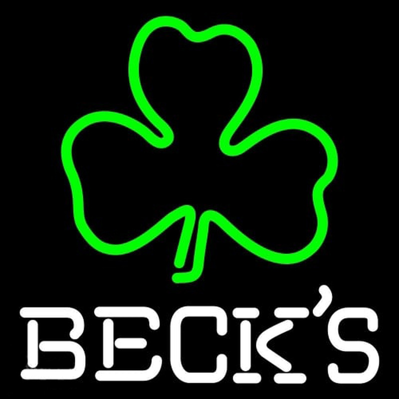 Becks Green Clover Beer Enseigne Néon