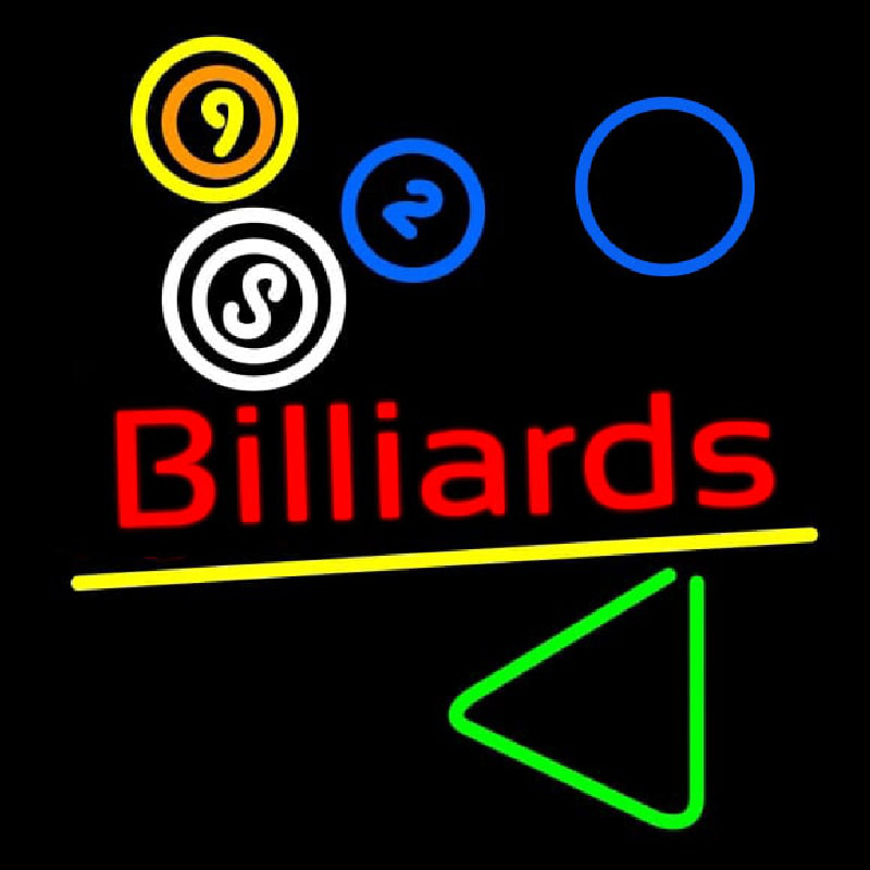 Billiards Enseigne Néon