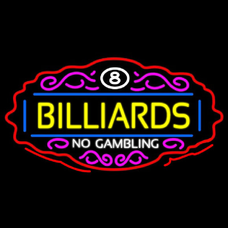 Billiards No Gambling 1 Enseigne Néon