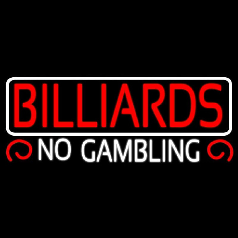 Billiards No Gambling 2 Enseigne Néon