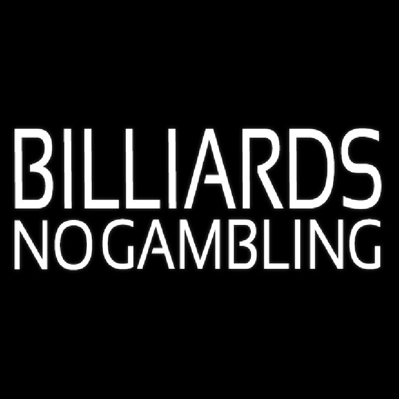 Billiards No Gambling 3 Enseigne Néon