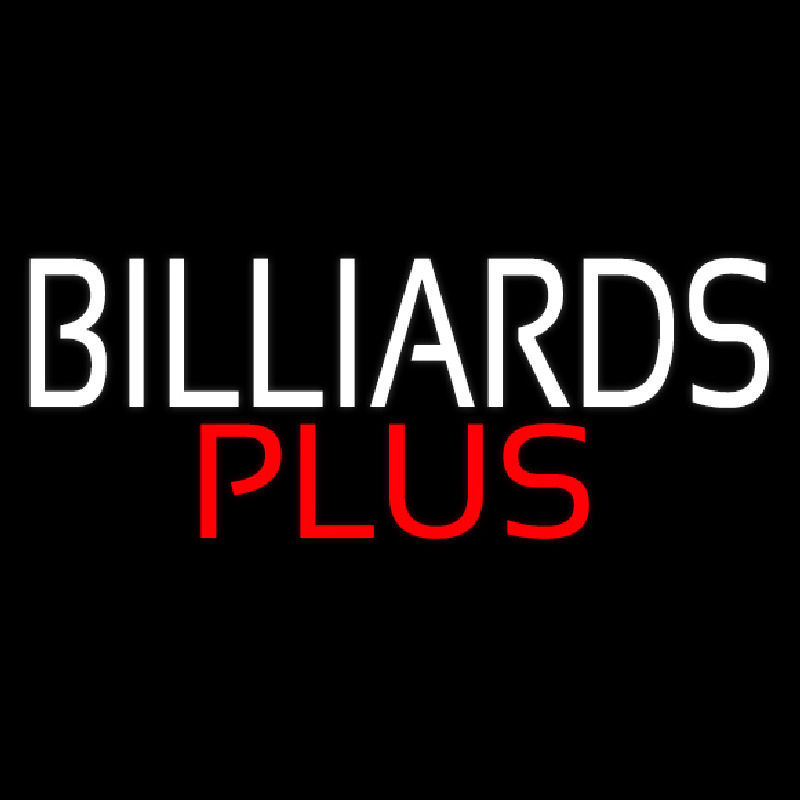 Billiards Plus 2 Enseigne Néon