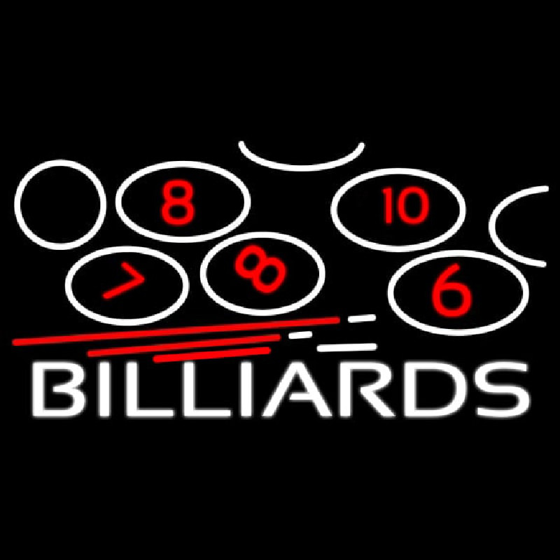 Billiards With Logo 1 Enseigne Néon