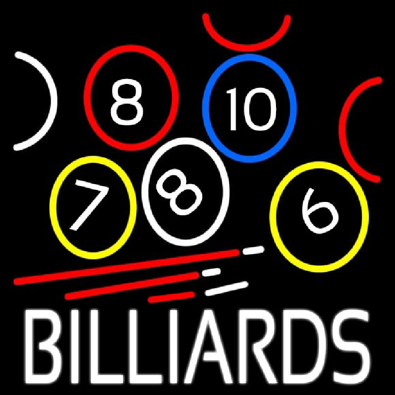 Billiards With Logo Enseigne Néon