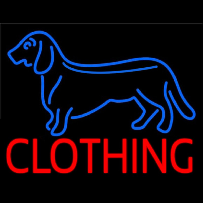 Blue Dog Red Clothing Enseigne Néon