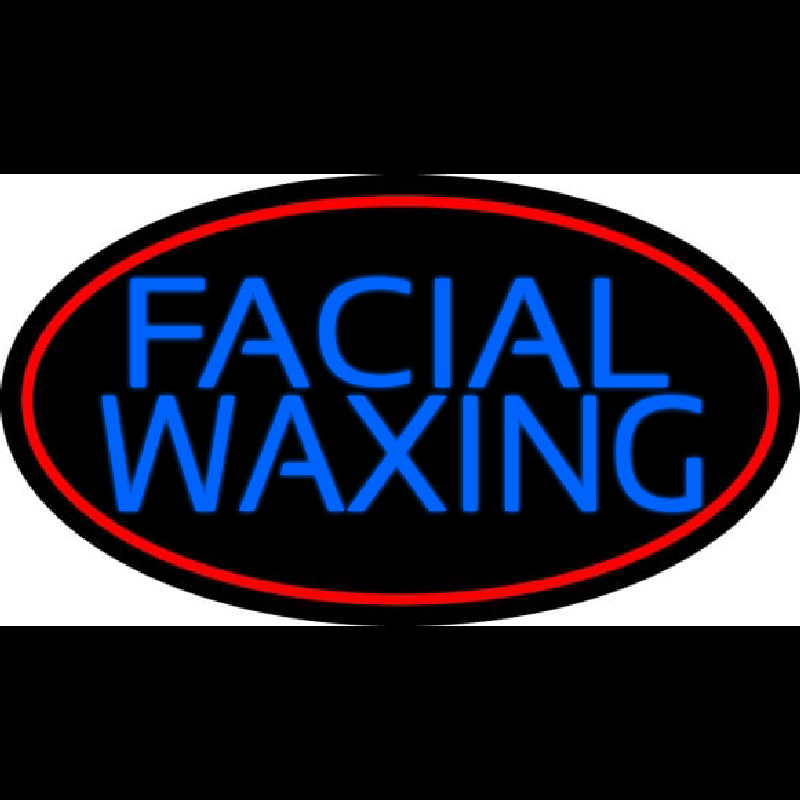 Blue Facial And Wa ing Red Oval Enseigne Néon