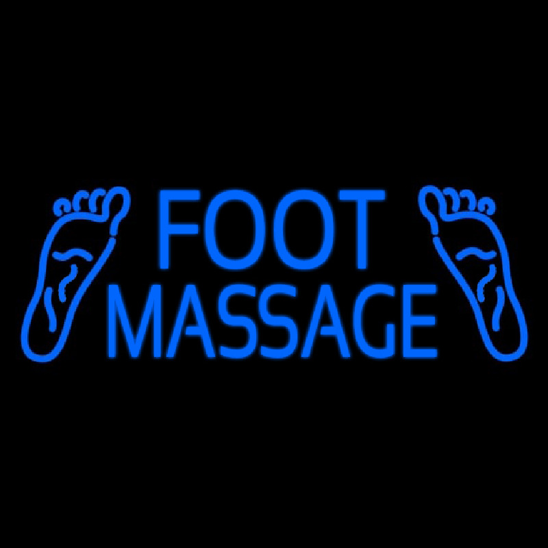 Blue Foot Massage Enseigne Néon