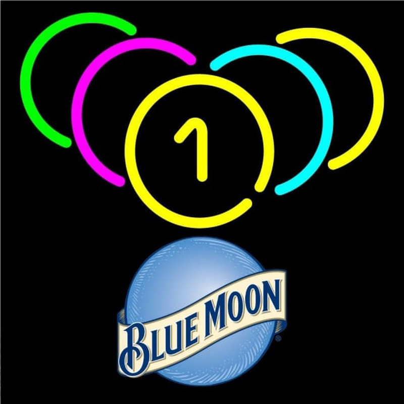 Blue Moon Billiard Rack Pool Beer Sign Enseigne Néon