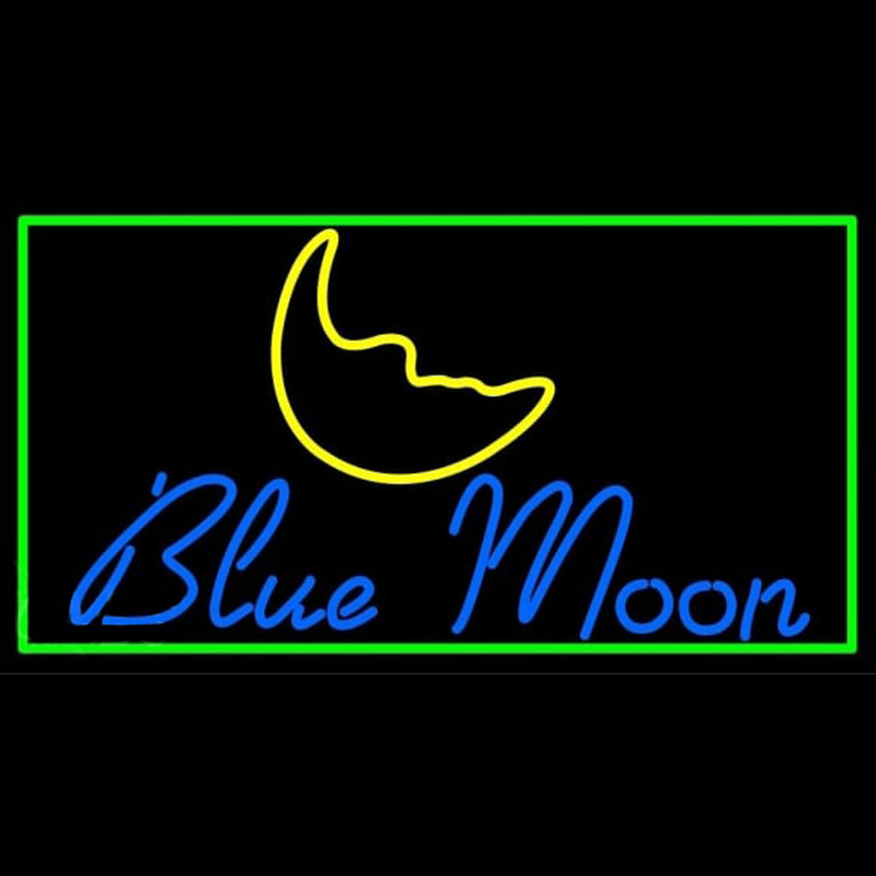 Blue Moon Italic Beer Sign Enseigne Néon