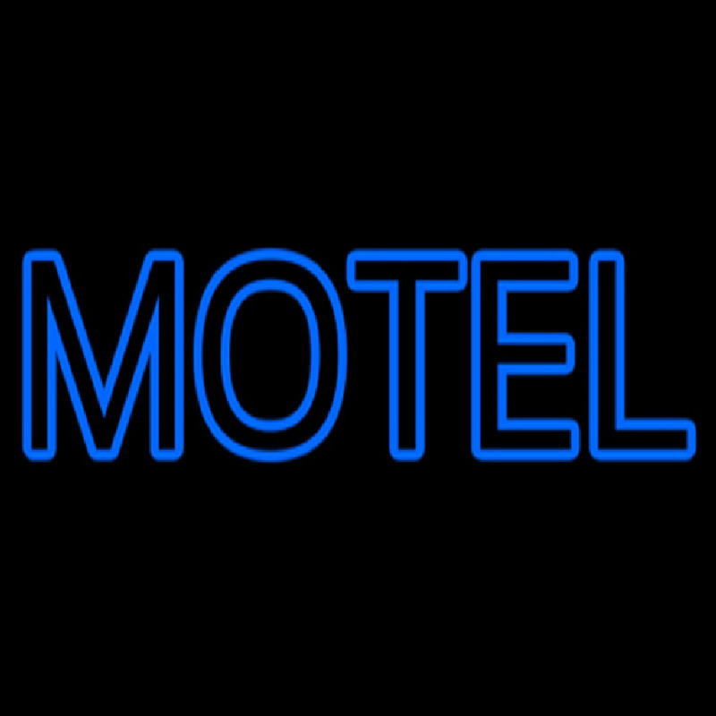 Blue Motel Double Stroke Enseigne Néon