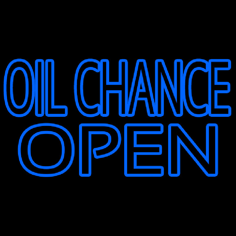 Blue Oil Change Open Enseigne Néon