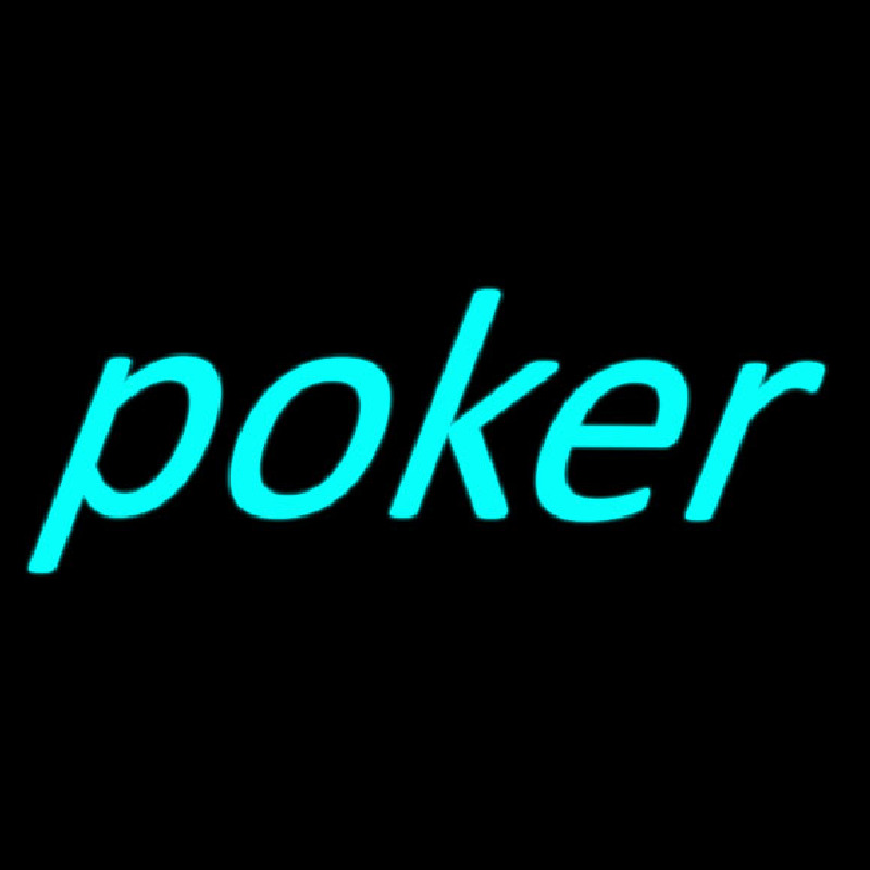 Blue Poker Enseigne Néon