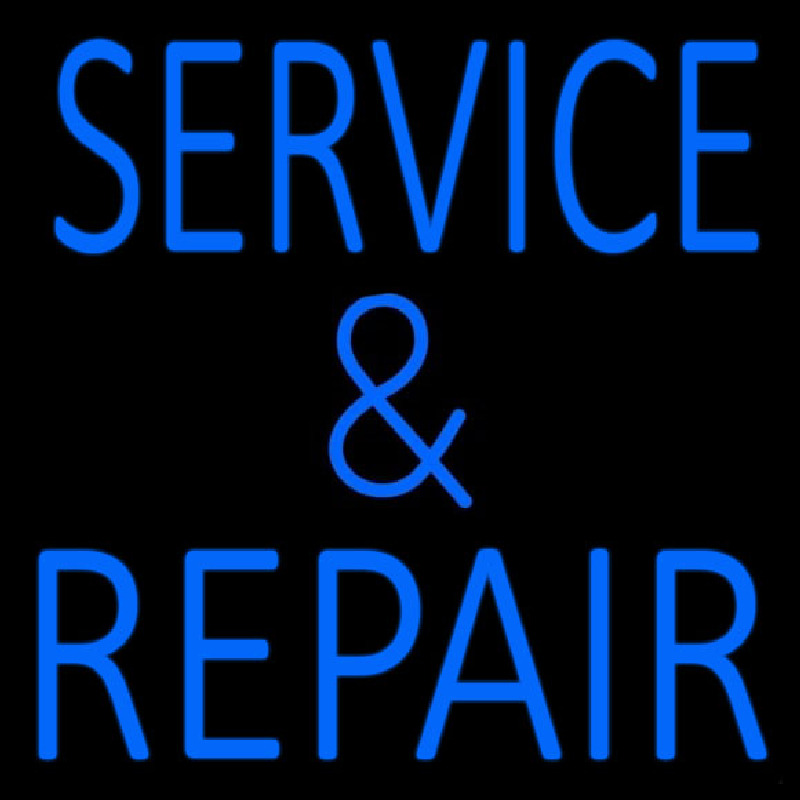 Blue Service And Repair 1 Enseigne Néon