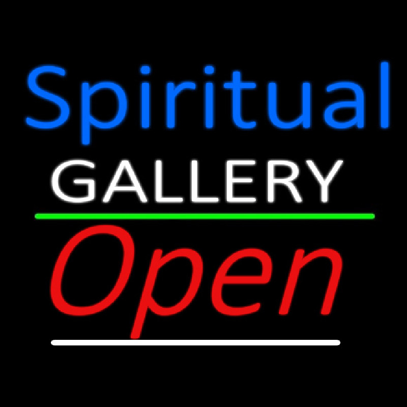 Blue Spritual White Gallery With Open 3 Enseigne Néon