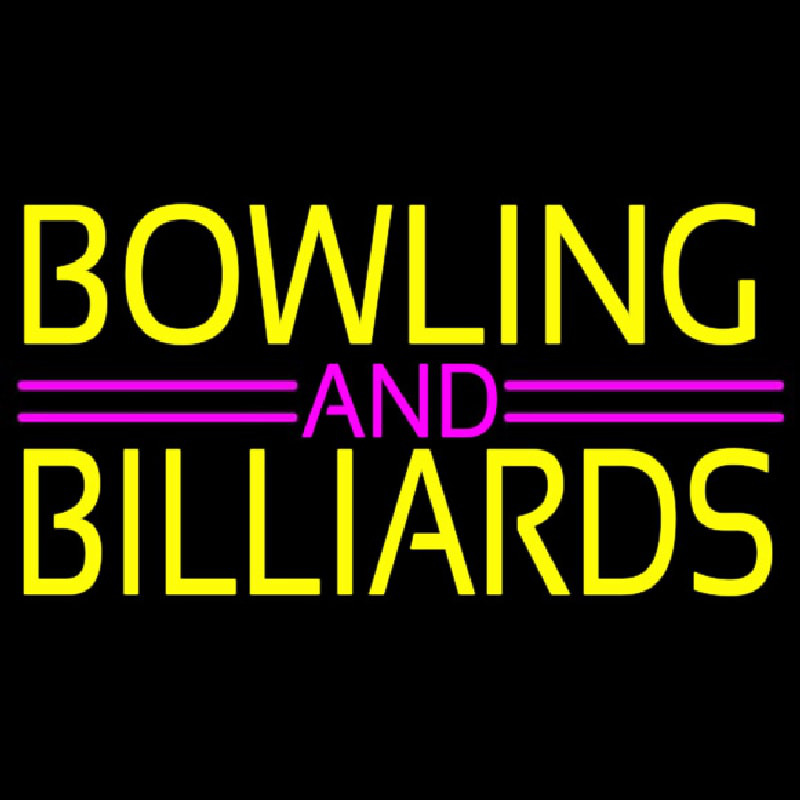 Bowling And Billiards 1 Enseigne Néon