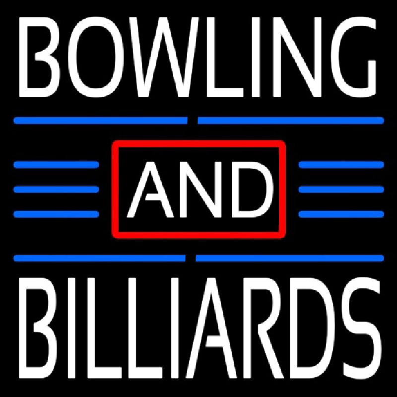 Bowling And Billiards 1 Enseigne Néon