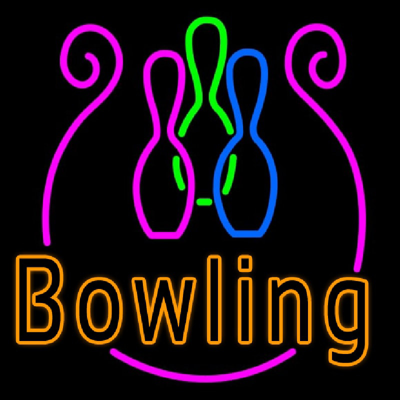 Bowling With Bowl Enseigne Néon