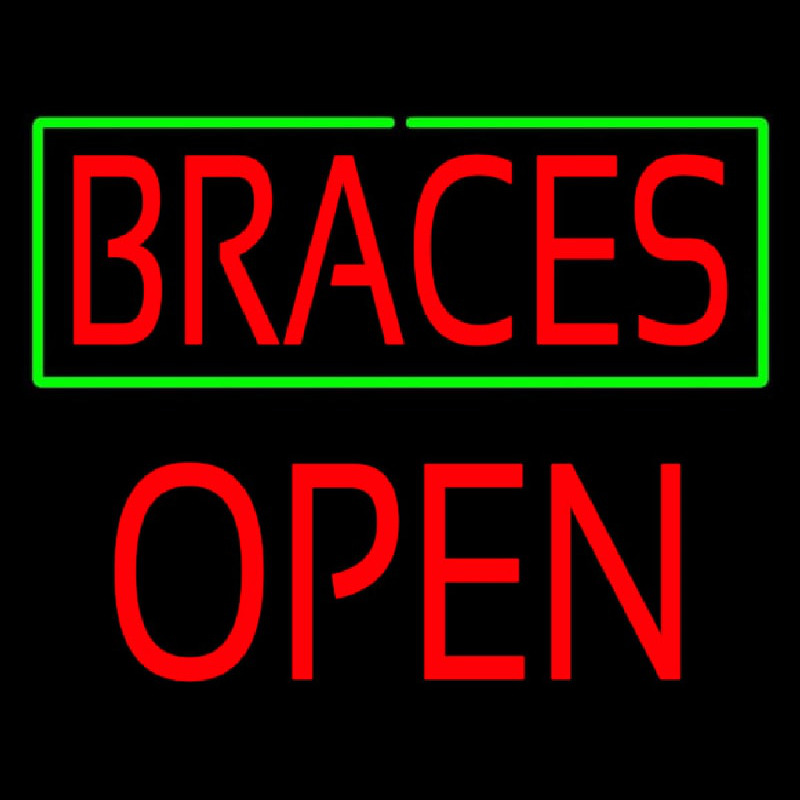 Braces Block Open Enseigne Néon