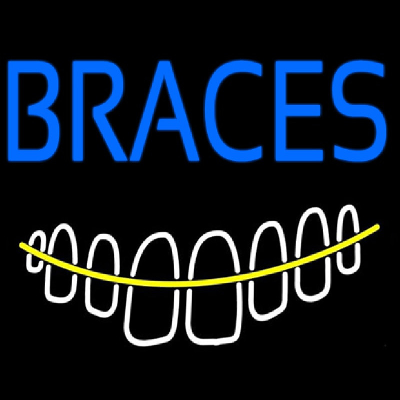 Braces With Teeth Enseigne Néon