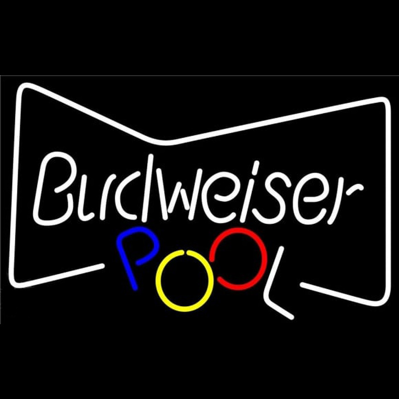 Bud Bowtie with Pool Ball Beer Sign Enseigne Néon