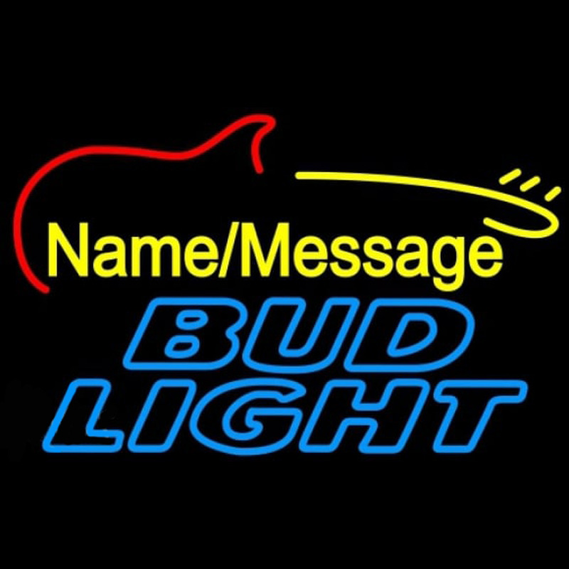 Bud Light Electric Guitar Beer Sign Enseigne Néon