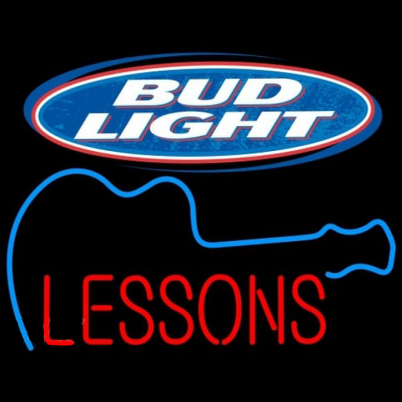 Bud Light Guitar Lessons Beer Sign Enseigne Néon