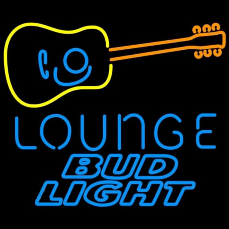 Bud Light Guitar Lounge Beer Sign Enseigne Néon