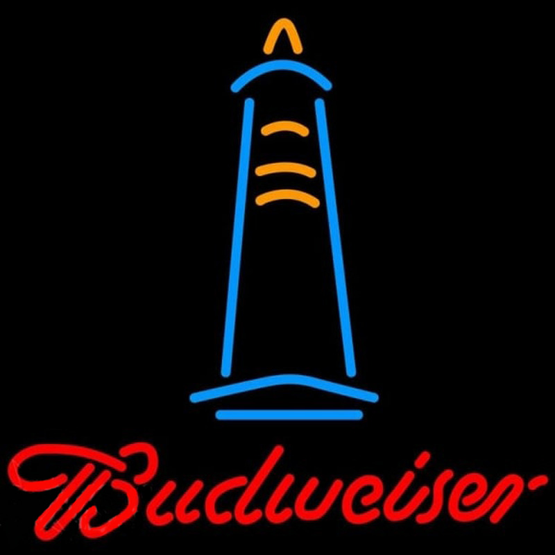 Budweise Lighthouse Beer Sign Enseigne Néon