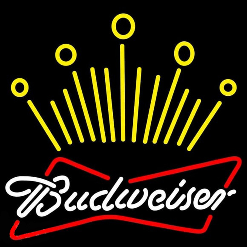 Budweiser Crown Beer Sign Enseigne Néon