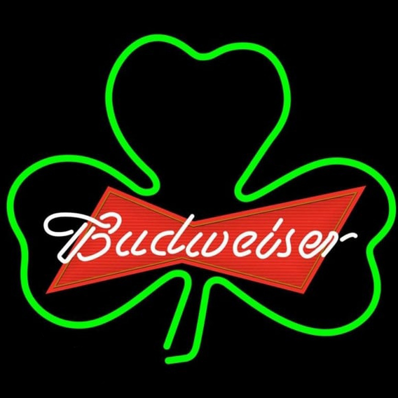 Budweiser Green Clover Beer Sign Enseigne Néon