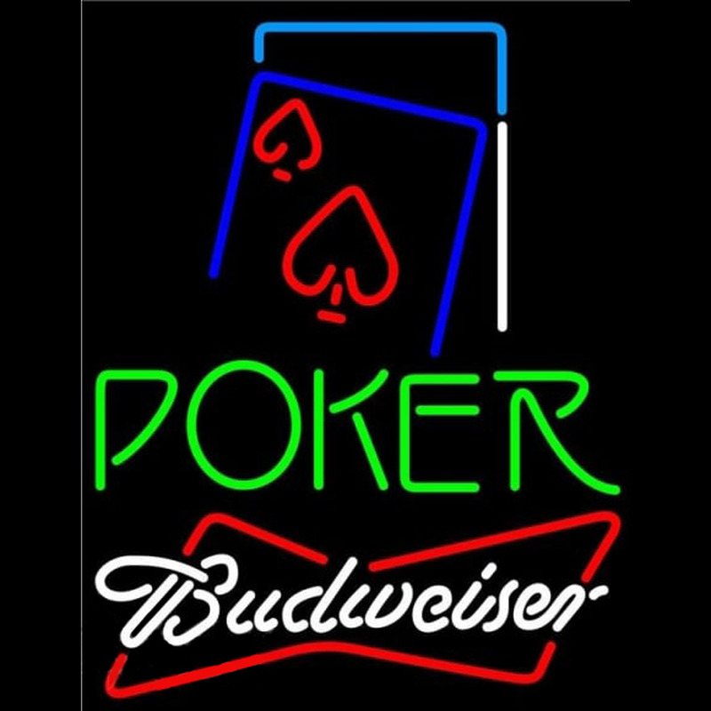 Budweiser Green Poker Red Heart Beer Sign Enseigne Néon