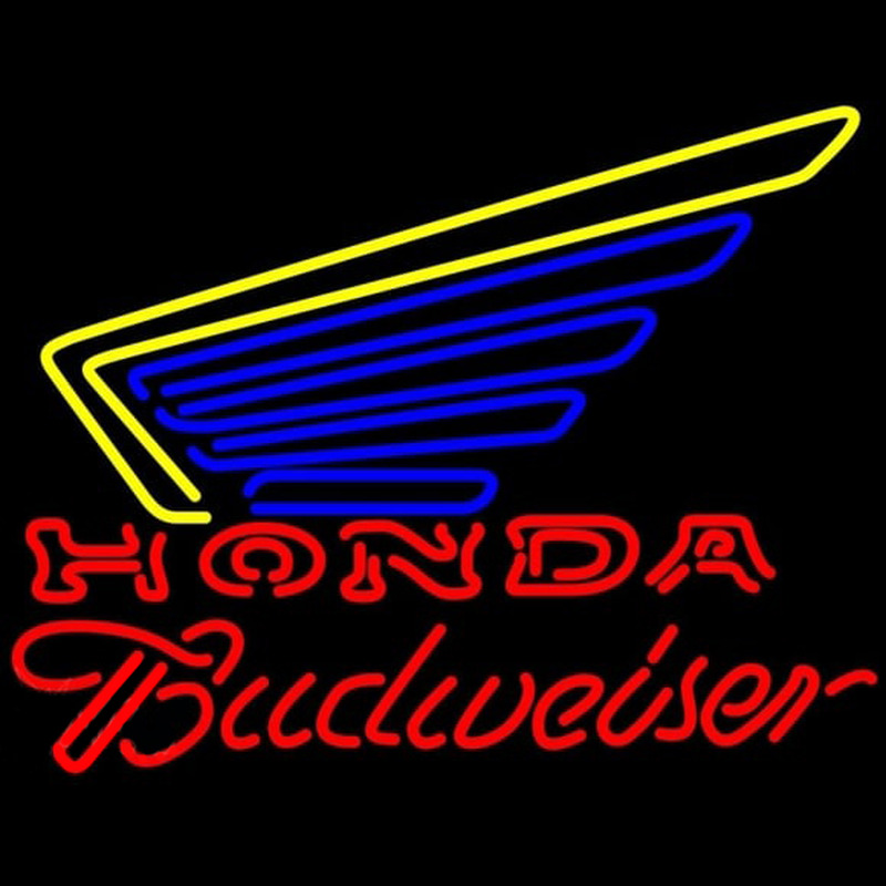 Budweiser Honda Motorcycles Gold Wing Beer Sign Enseigne Néon