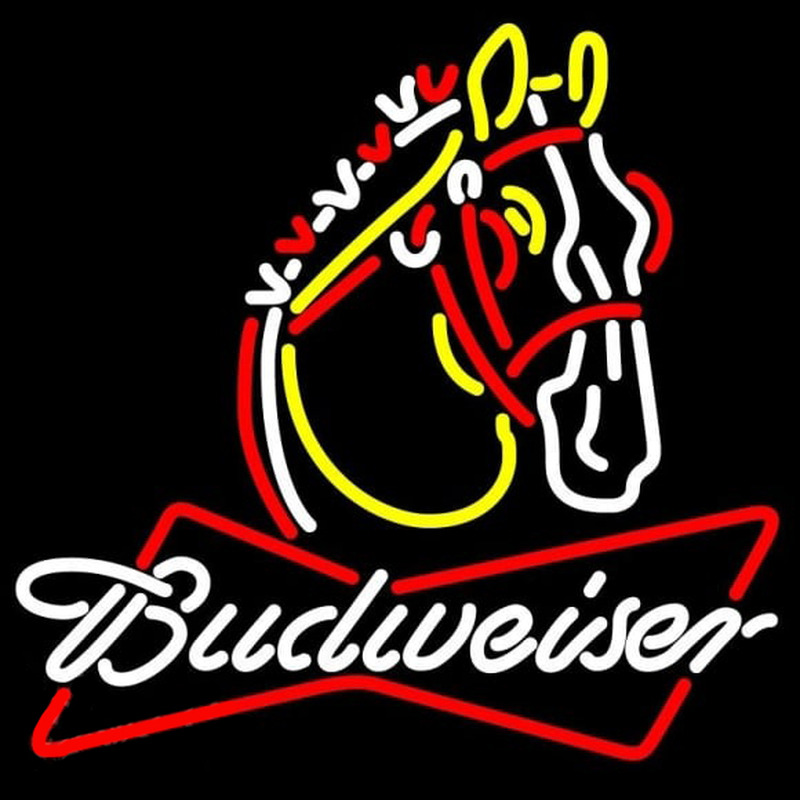 Budweiser Horse Beer Sign Enseigne Néon