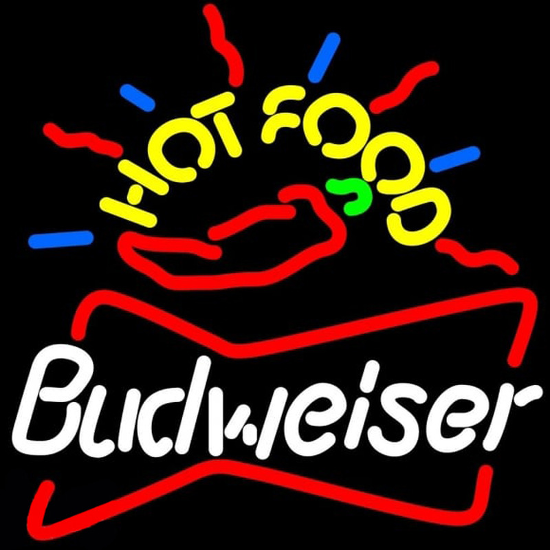 Budweiser Hot Food Beer Sign Enseigne Néon