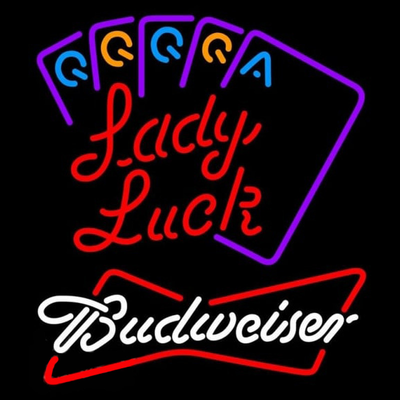 Budweiser Lady Luck Series Beer Sign Enseigne Néon