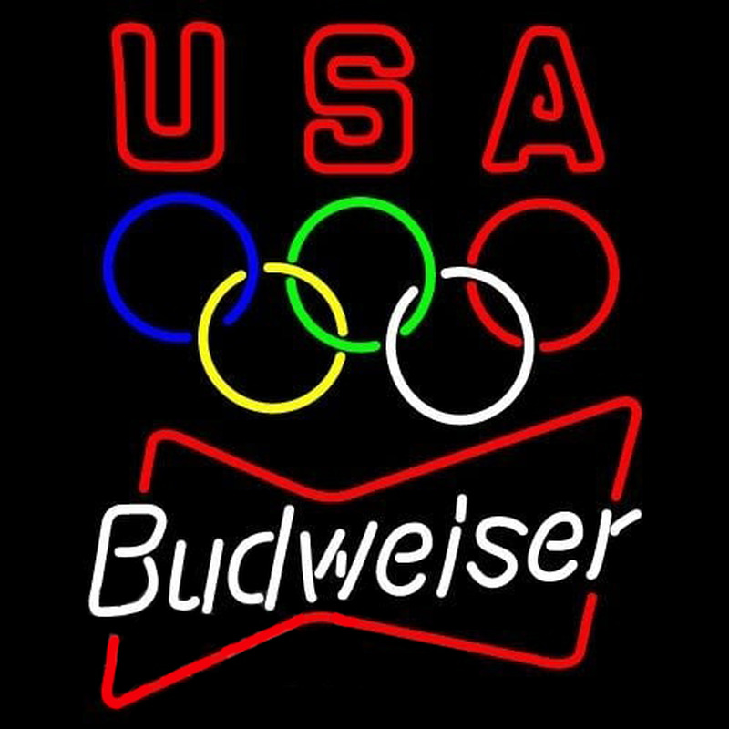 Budweiser Olympic Beer Sign Enseigne Néon